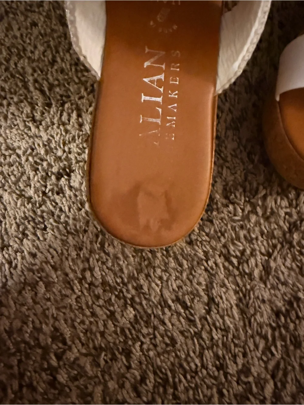 Embellished White Cork Wedge Sandals for Women